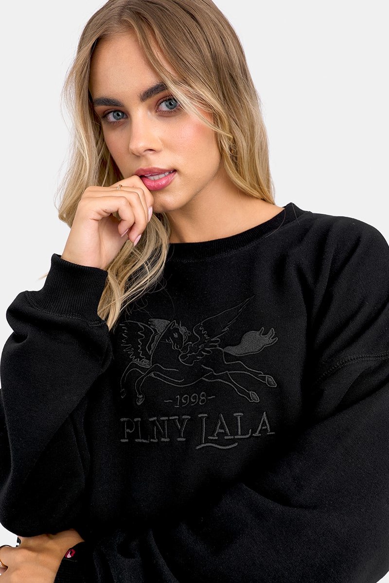 Pegasus Flora Black Sweatshirt