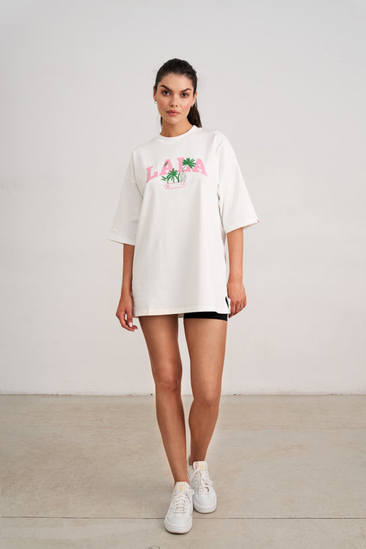 LALA BAGGY TEE WHITE