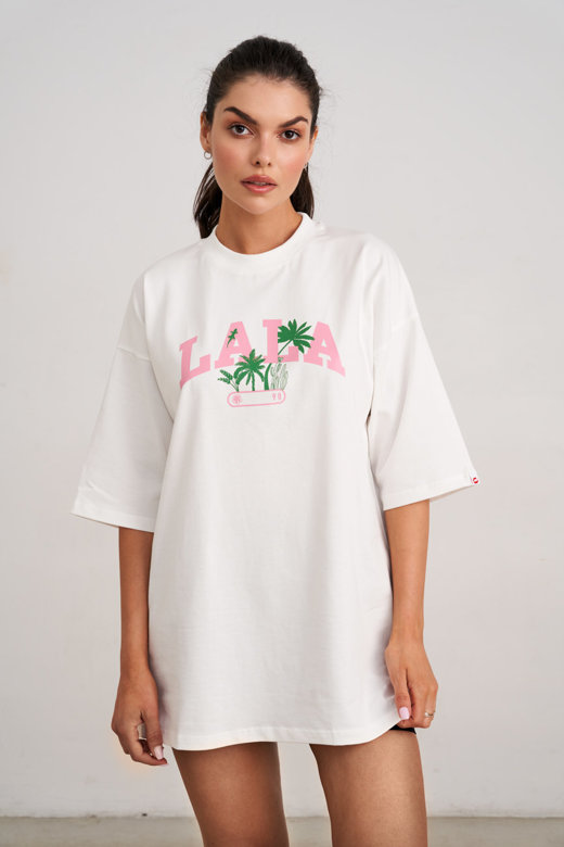 LALA BAGGY TEE WHITE